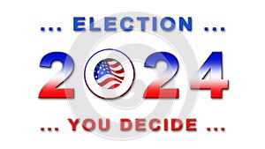 Election Day 2024 in United States in banner design - poster for Election voting