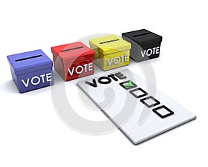 Election day ballot box