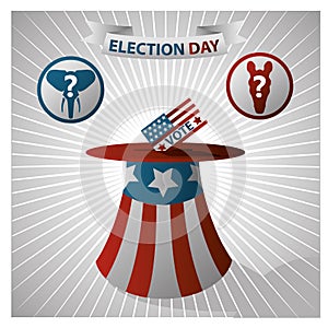 Election day design. Vector illustration decorative design