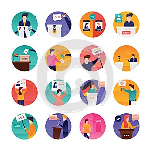 Election Day Flat Vectors Pack