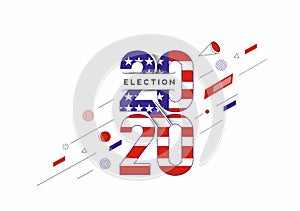 Election day. Usa debate of president voting 2020. Election voting poster. Vote 2020 in USA