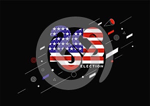 Election day. Usa debate of president voting 2020. Election voting poster. Vote 2020 in USA