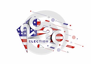 Election day. Usa debate of president voting 2020. Election voting poster. Vote 2020 in USA, banner design