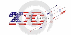 Election day. Usa debate of president voting 2020. Election voting poster. Vote 2020 in USA, banner design