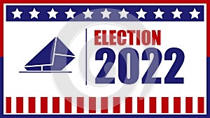 Election day. Vote 2022 in USA, banner design. Animation