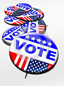 Election day vote buttons