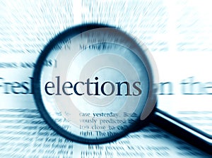 Election - elections word in focus