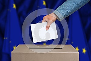 Election in European Union - voting at the ballot box