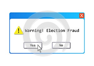 An ELECTION FRAUD text illustration about those who do believe the alleged election controversy regarding computer systems and