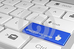 Election keyboard 2020 United States of America Presidential election. Vote button concept background