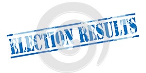 Election results blue stamp