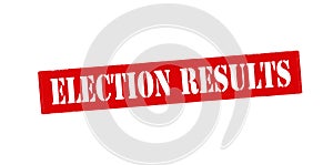Stamp with text Election results