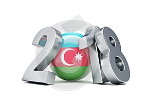 Elections in Azerbaijan 2018 on a white background 3D illustration, 3D rendering