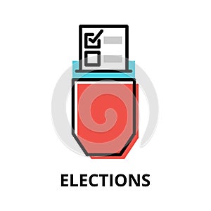 Elections icon concept, politics collection