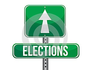 Elections road sign photo