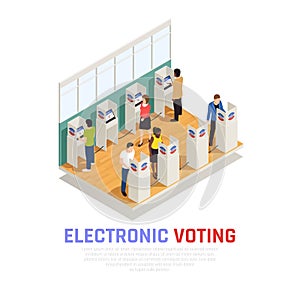 Elections Isometric Composition