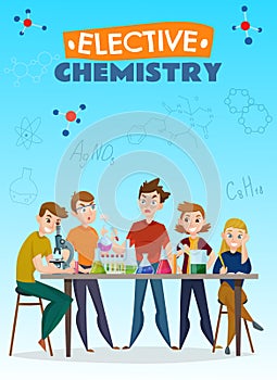 Elective Chemistry Cartoon Poster photo