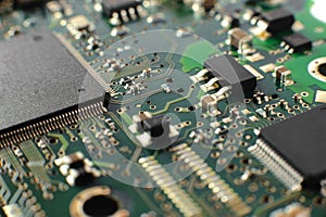 Electonics board with components.