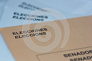 Electoral envelopes to choose the deputies of the Spanish congress photo