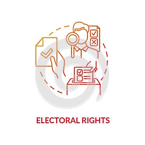 Electoral rights concept icon