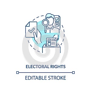 Electoral rights concept icon photo