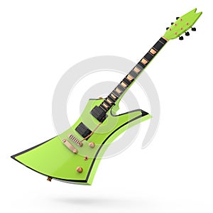 Electric acoustic guitar isolated on white background.