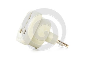 Electric adaptor isolated on the white