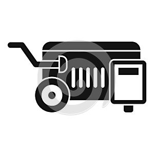 Electric air compressor icon, simple style
