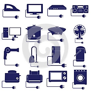 Electric appliances vector