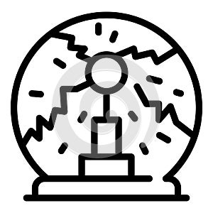 Electric ball icon, outline style photo