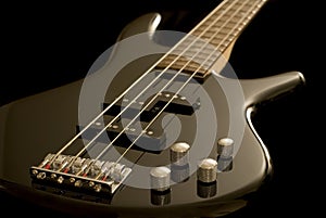 Electric bass guitar photo