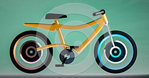 Electric bicycle 3d illustration