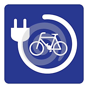 The electric Bike charging point icon