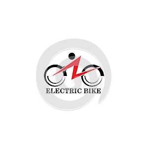 Electric bike logo vector concept, icon, element, and template for company