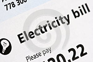 Electric Bill Statement