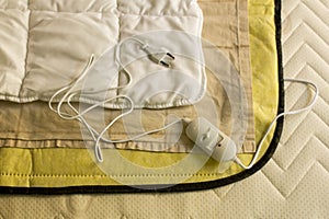 Electric Blanket On Bed,top view