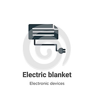 Electric blanket vector icon on white background. Flat vector electric blanket icon symbol sign from modern electronic devices