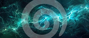 Electric blue-green lightning bolt