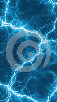 Electric blue lightning bolts create a dynamic and powerful visual effect, AI