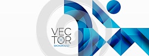 Electric blue logo design for Vec Tor with geometric shapes and sportswear vibe