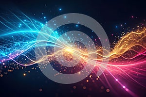 Electric Blue and Neon Pink Abstract Dramatic Light Effects and Depth for Sci-Fi and Tech Projects