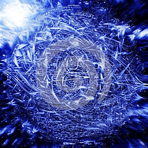 Electric blue vortex