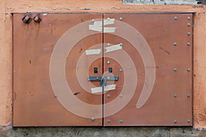 Electric box locked with a padlock