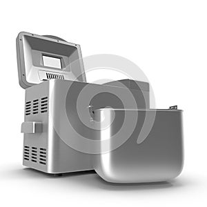 Electric bread maker isolated on white. 3D illustration