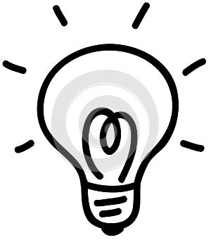 Electric bulb , Electric flashed icon drawing