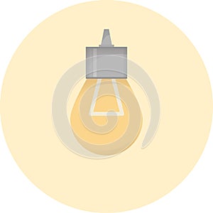 Electric bulb icon, lighting buld, electricity system lamp, vector illustration