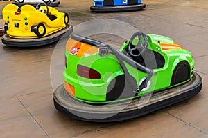 Electric bumper cars or dodgem cars