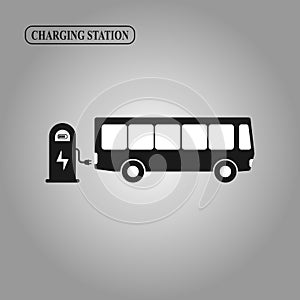 Electric bus charging station