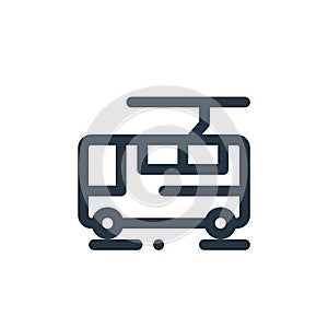 electric bus vector icon. electric bus editable stroke. electric bus linear symbol for use on web and mobile apps, logo, print