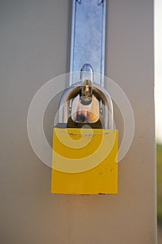 Electric cabinet with padlock